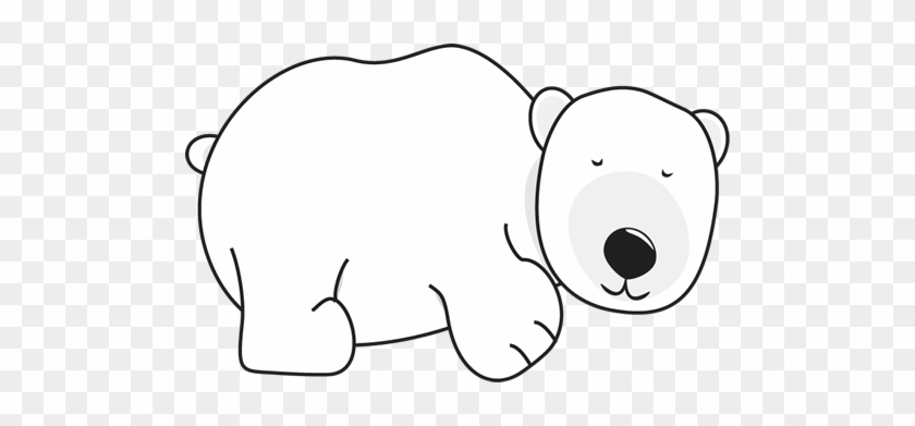 Polar Bear Sleeping - Clip Art Sleeping Bear #51451