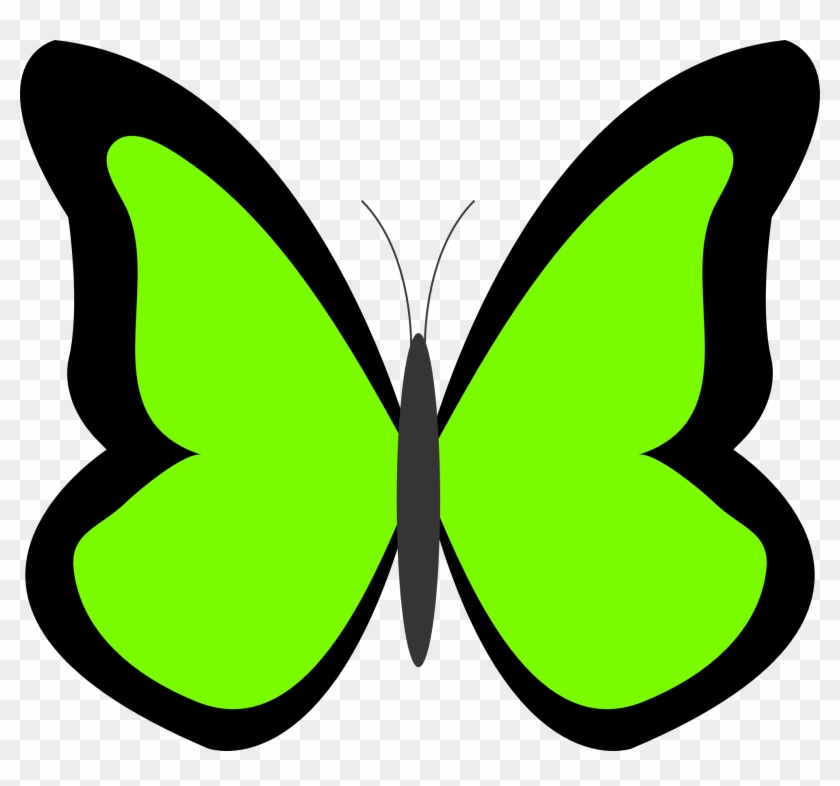 Butterfly Clipart Yellow Green - Butterfly Clip Art Green #51465