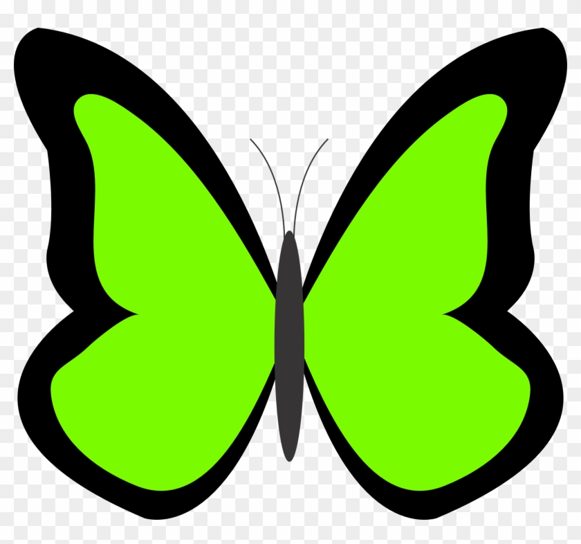 Butterfly Clipart Yellow Green - Butterfly Clip Art Green #51465