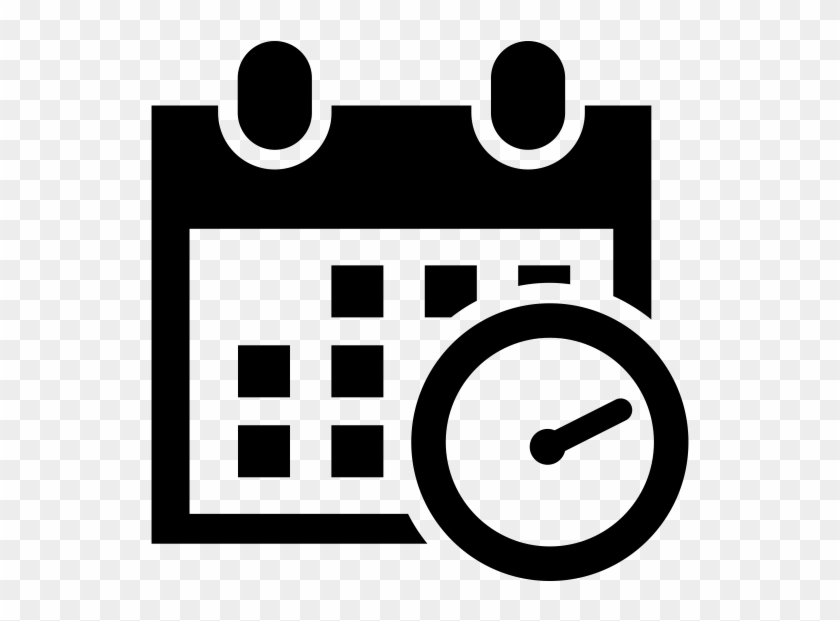 Date Clipart Work Schedule - Schedule Icon Png Black #51595