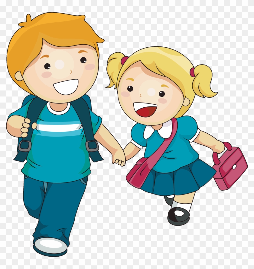 Student Working Together Clipart Hd - Brother And Sister Cartoon - Free  Transparent PNG Clipart Images Download