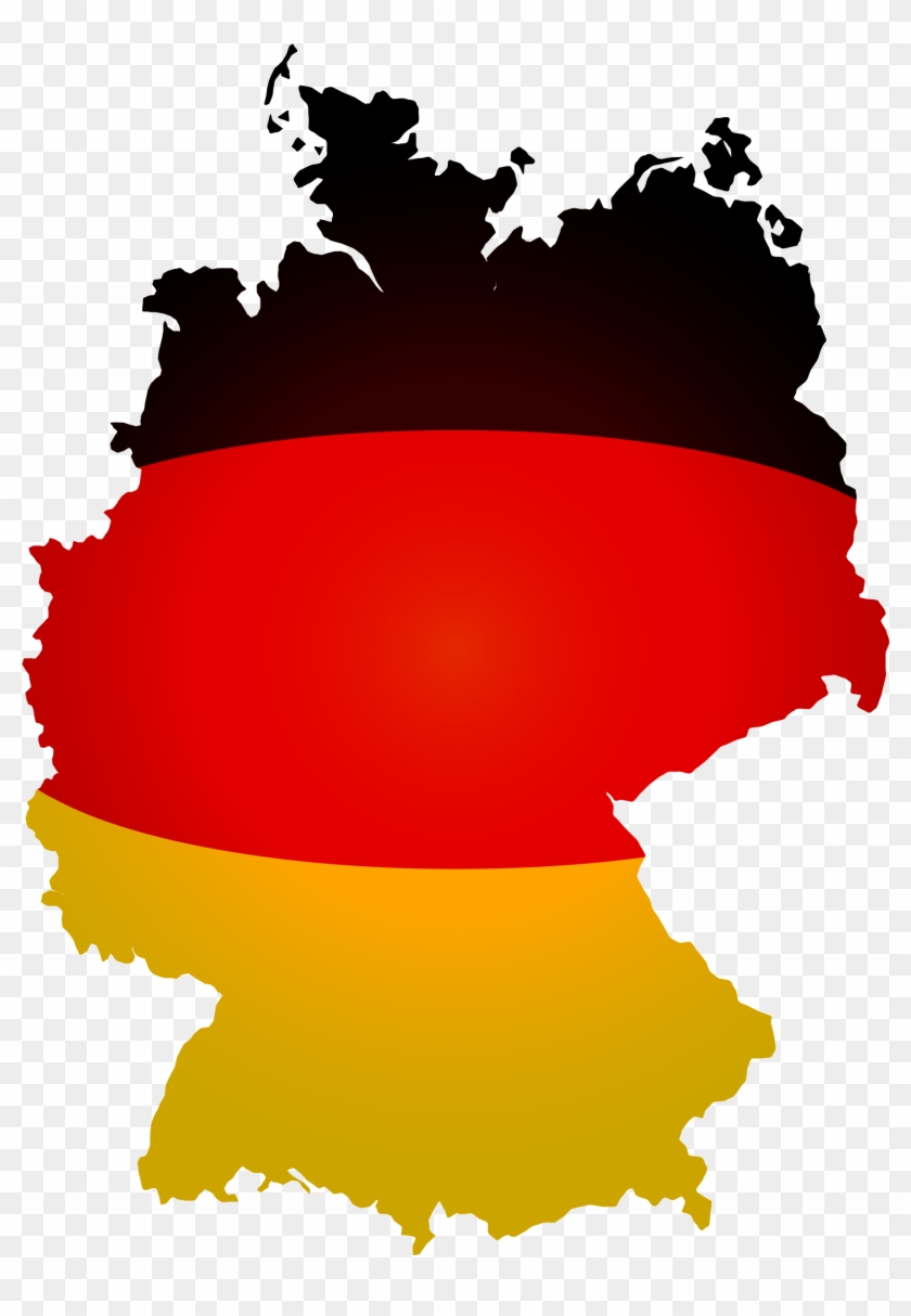 Clipart - Deutschland Map Flag #51857