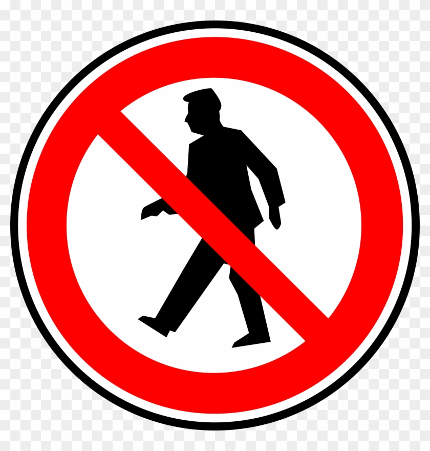 No Alcohol Clipart - No Walk Through Sign #51883