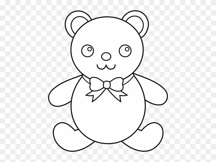 Teddy Bear Black And White Teddy Bear Clip Art Black - Teddy Bear Outline #51939