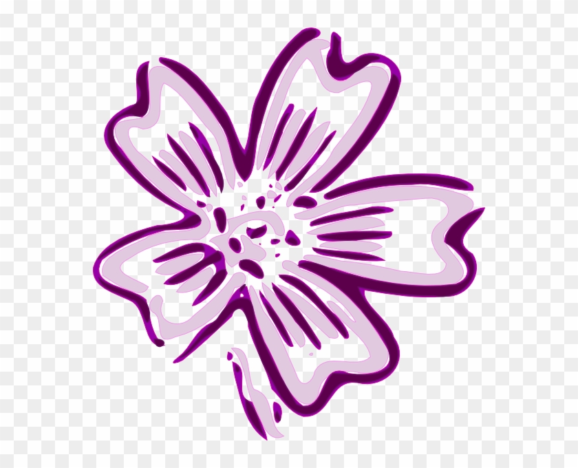 Vintage Clip Art - Violet Flower Clip Art #51980