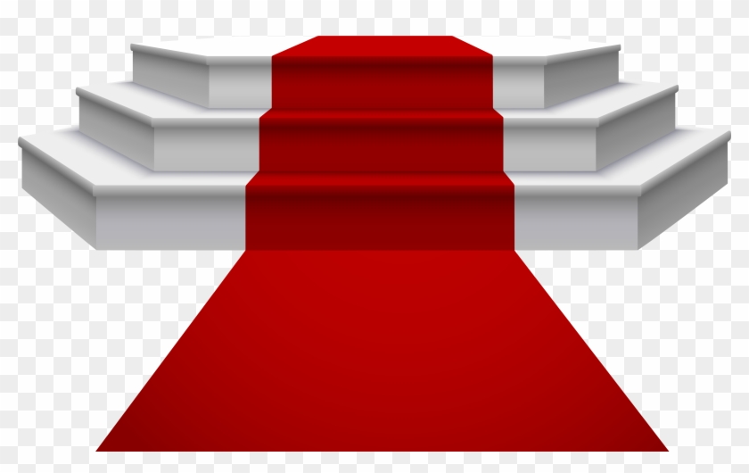 White Podium With Red Carpet Png Clipart Image - Stage Light Png #52056