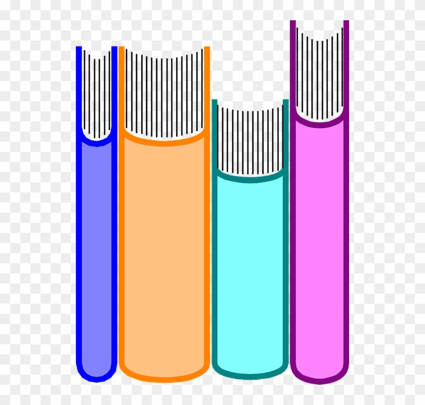 Books Text Books Novels Literature Research Books - Books On A Shelf Clip Art #52195