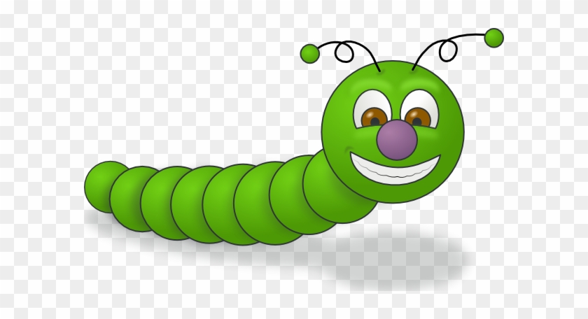 Caterpillar Friendly Smiling - Worm Clipart #52259