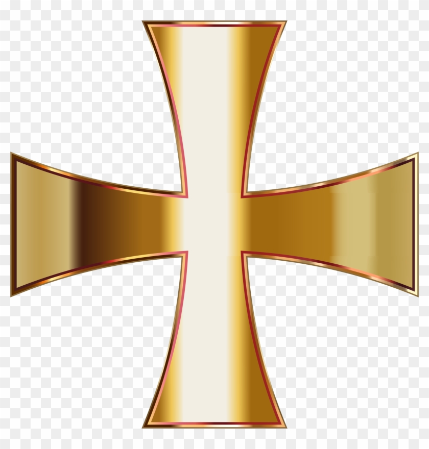 Big Image - Transparent Background Gold Cross Png #52277