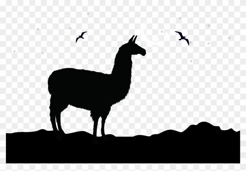 Alpaca Llama Logo Clip Art - Llama Silhouette #52313