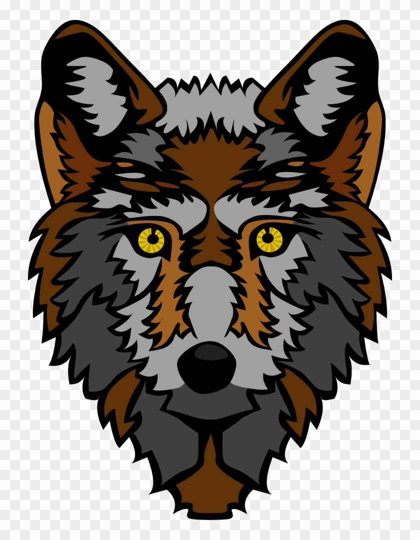 Wolf Head Clip Art - Custom Wolf Face Shower Curtain #52489