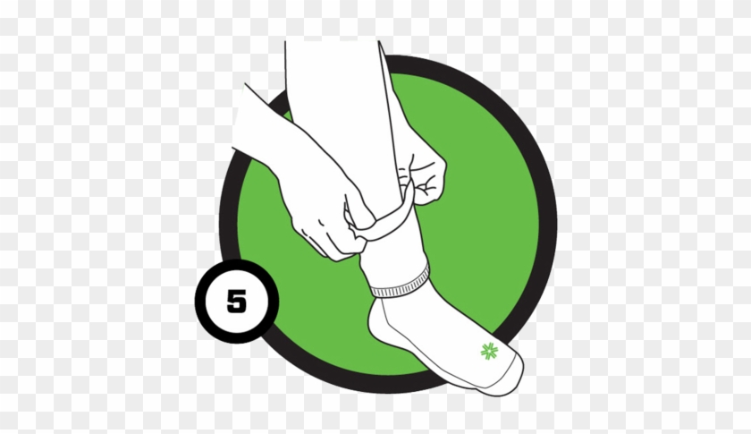 Now Pull The Opening Of The Sock Over Your Foot And - Putting On A Sock Clipart #52638
