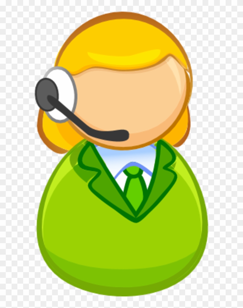Female User Icon Ear Headset Call Center - Call Center Image Cartoon #52675
