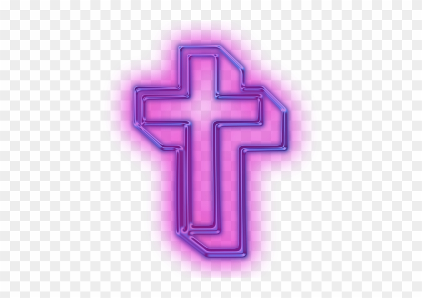 Cross Clip Art - Neon Cross Png #52678