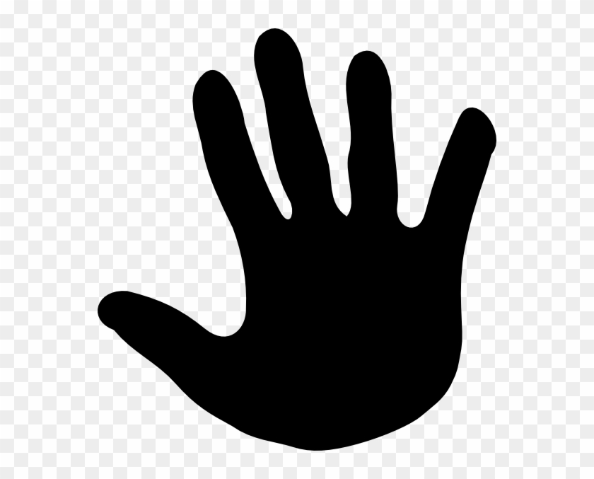 Hand Print Clip Art Black Handprint Clip Art At Clker - Clip Art Black Hand #52750