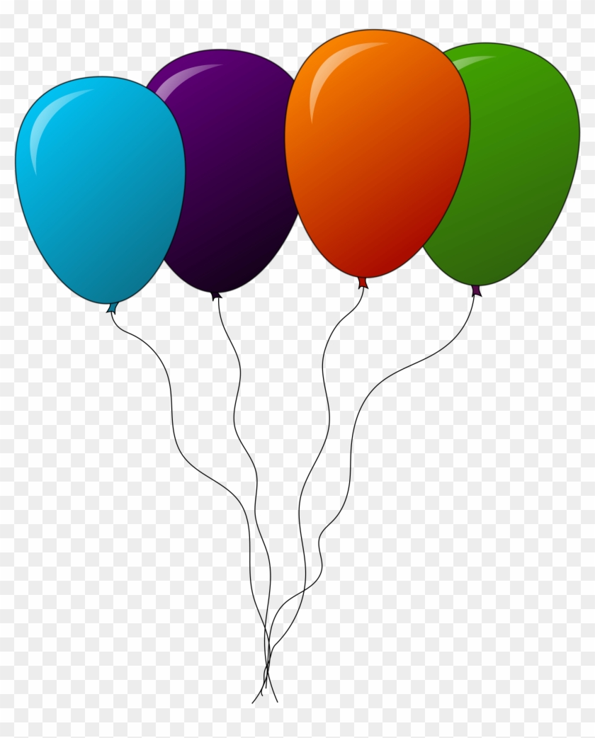 Balloon Free To Use Clip Art - Bunch Of 4 Balloons #52801