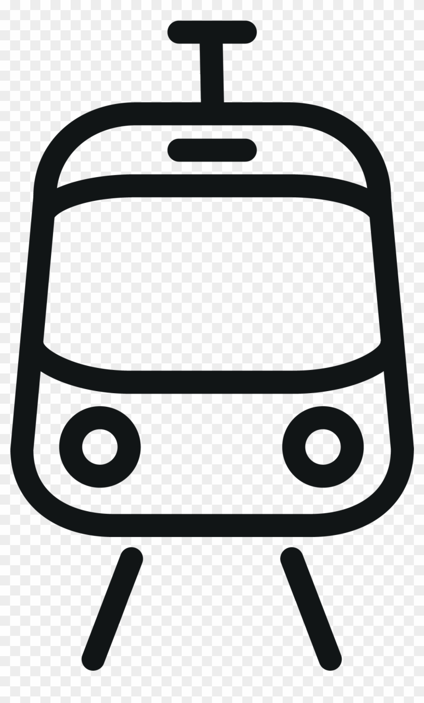 Light Rail - Light Rail Clipart Black And White #52820