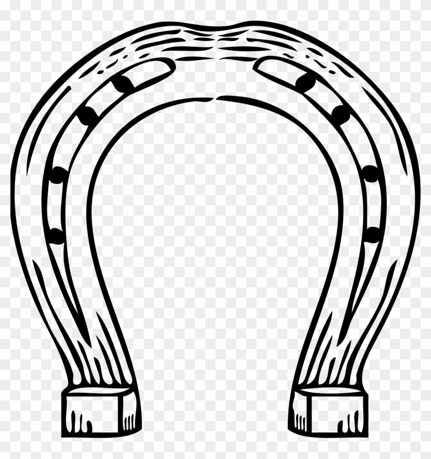 Horseshoe Clip Art - Horse Shoe Clipart Black And White #52868