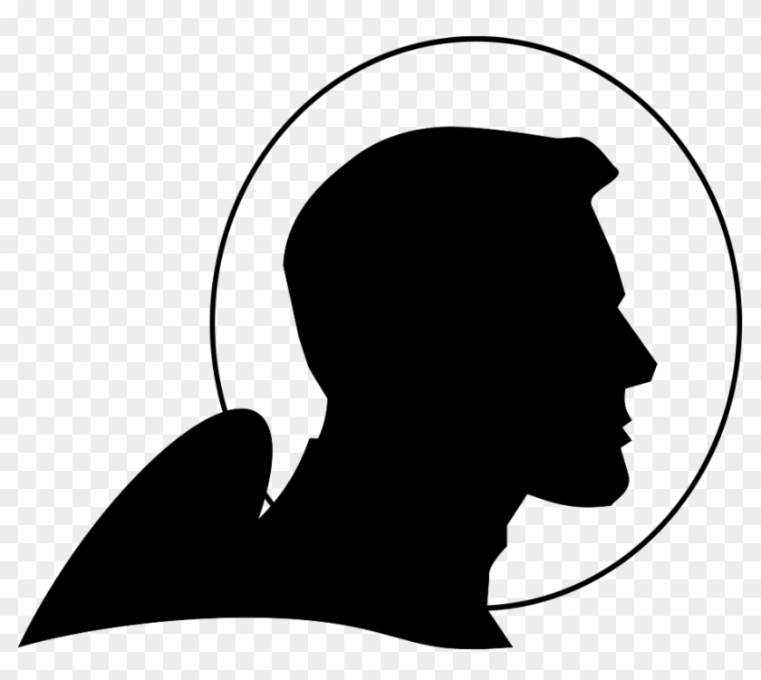 Vintage Astronaut Spaceman Silhouette Profile Clipart, - Space Man Profile #52895