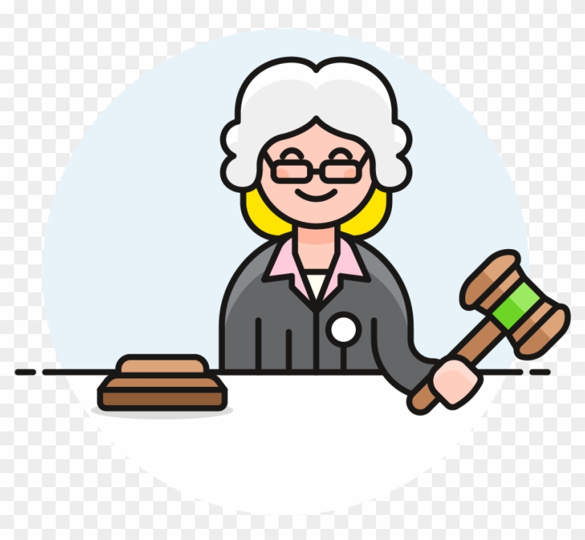 11 Judge Female Caucasian - Cartoon - Free Transparent PNG Clipart Images  Download