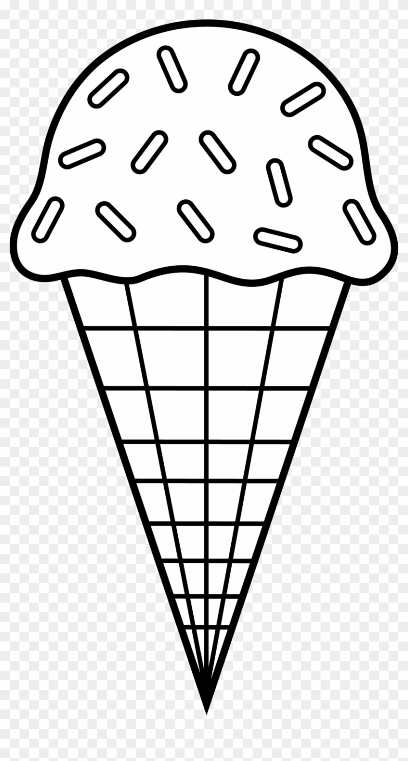 Ice Cream Black And White Clipart Black And White Ice - Ice Cream Coloring Pages #270807