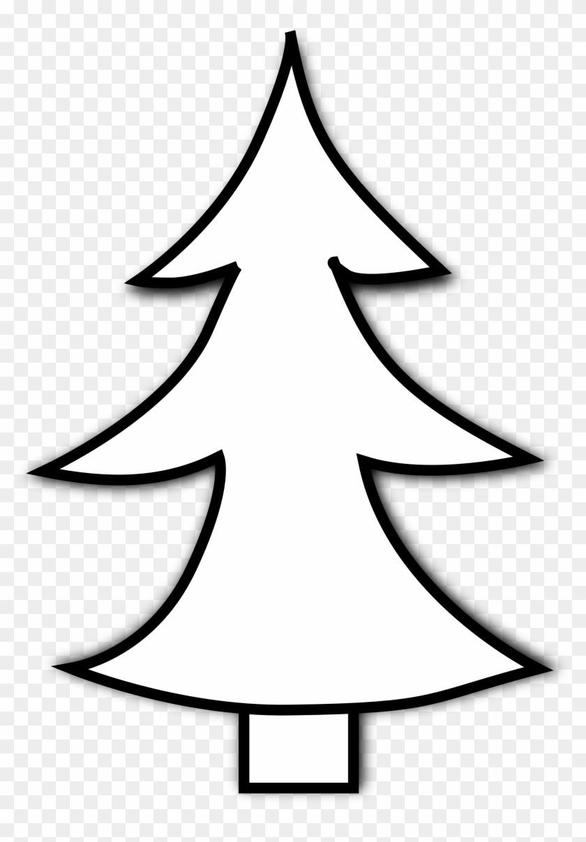 Tree Black And White Christmas Tree Clipart Black And - Line Drawing Of Christmas Tree #270808