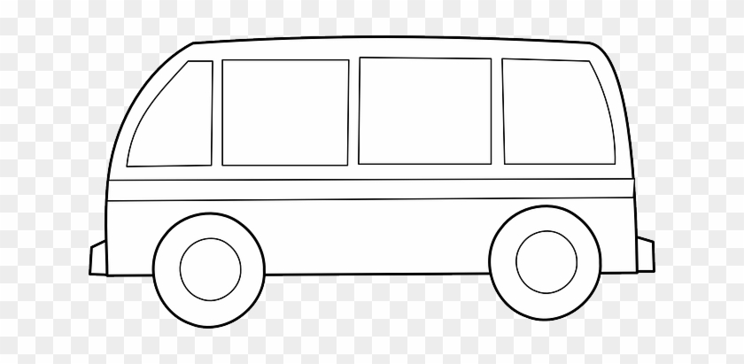 Vintage Bus, Van, Vw, Automobile, Car, Vehicle, Vintage - รูป รถ การ์ตูน ขาว ดำ #270817