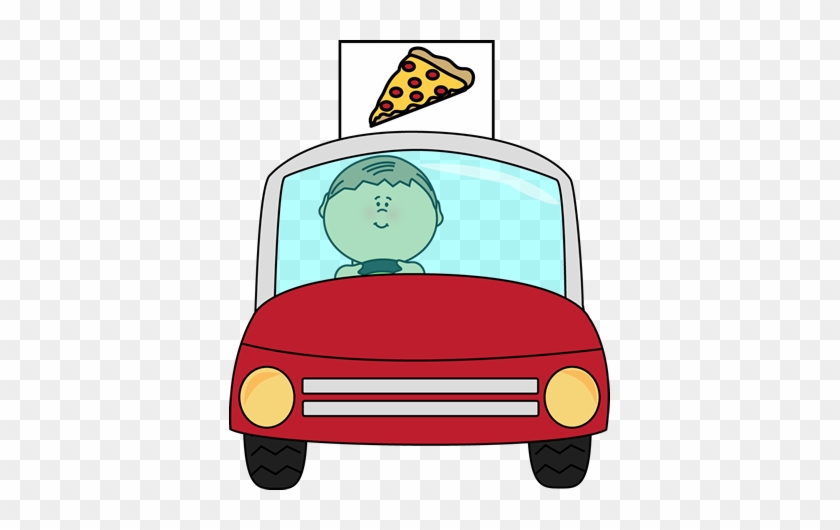 Clipart Of Delivery, Terminal And Pizza - Boy Driving Clip Art #270820