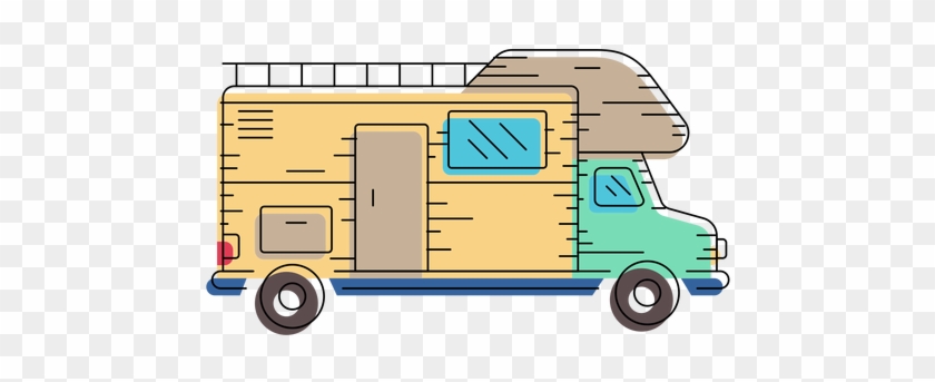 Camper Van Illustration Transparent Png - Traveling Van Illustration Silhouette Png #270824