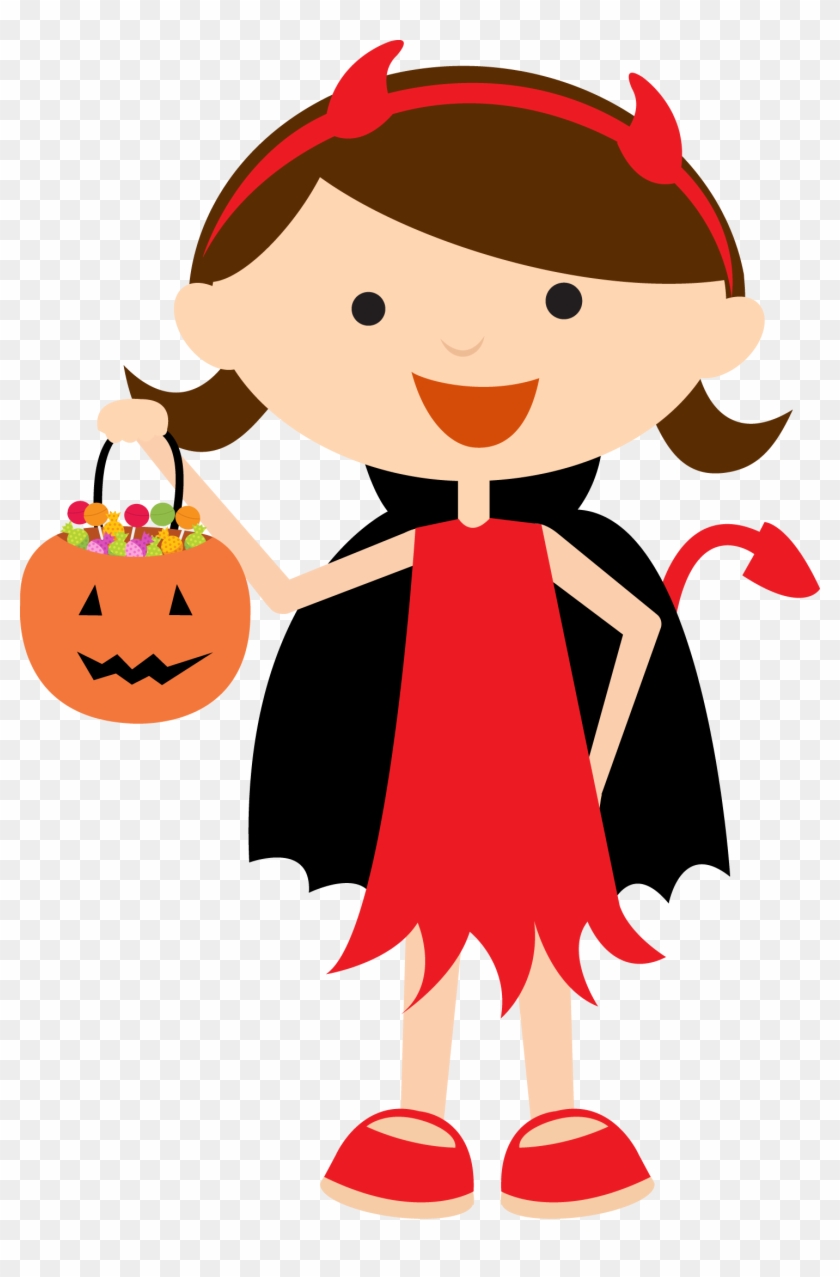 Halloween - Bdhalloweentrickortreat3 - Minus - Clip Art Halloween Girl #270937