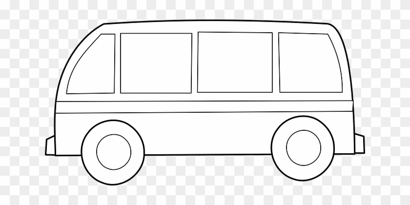 Bus Van Vw Volkswagen Car Automobile Vehic - รูป รถ การ์ตูน ขาว ดำ #270962