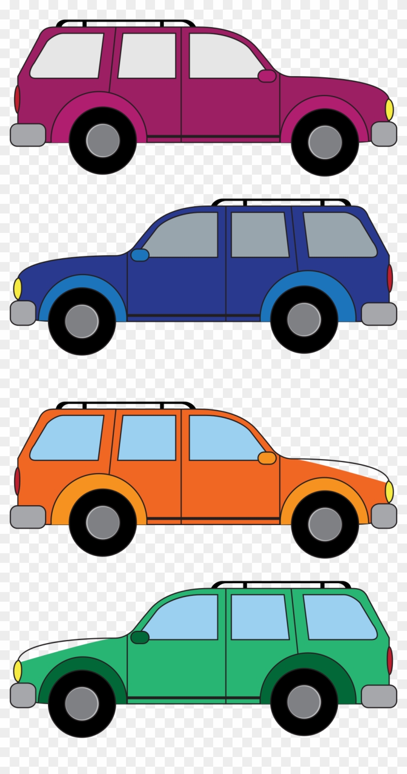 Suv Cliparts - Four Cars Clip Art #271122