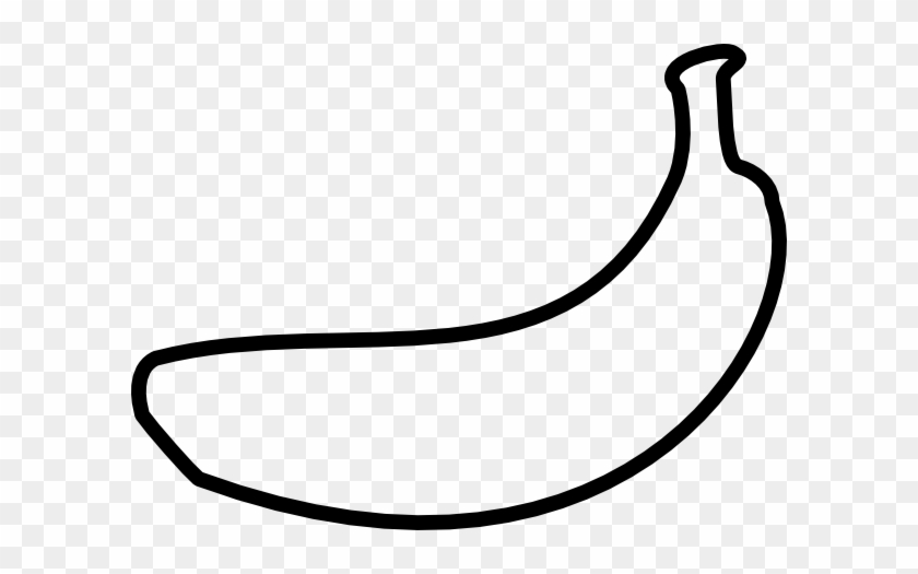 Banana Outline Clip Art At Clker - Banana Black And White #271135