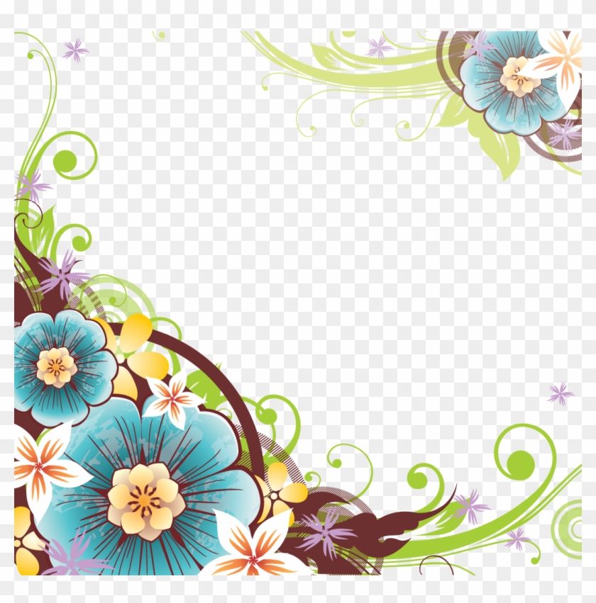 Flowers Borders Png Hd - Flower Vector Border Png #271231