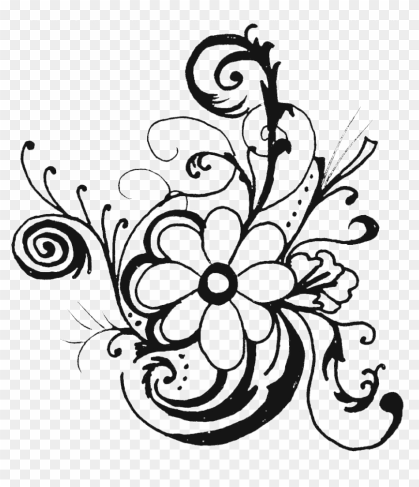 wedding flowers clip art black and white