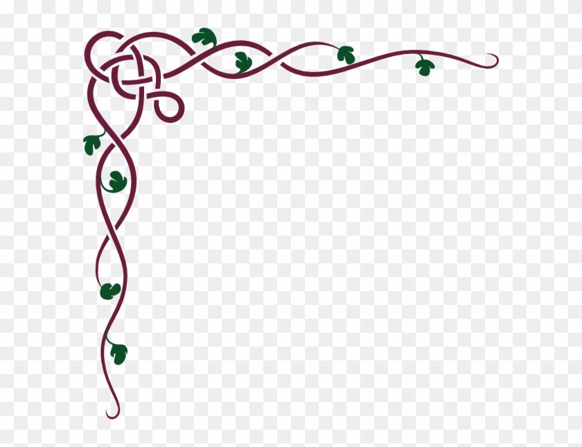 Celtic Ivy Maroon Clip Art - Design For Border Line #271296