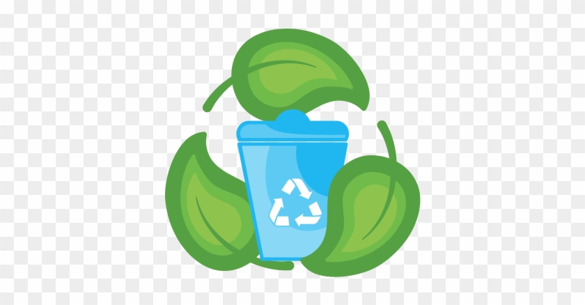 Can Recycle With Natural Leaves Design - Illustration #271314