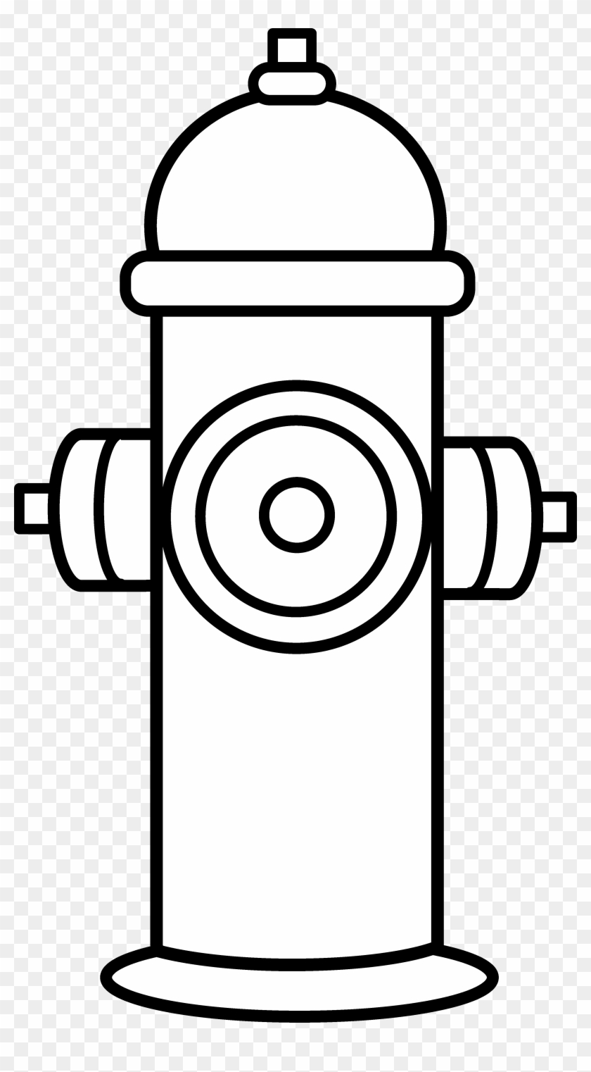 Clipart Black And White Fire Clipart Border Black And - Fire Hydrant Line Drawing #271352