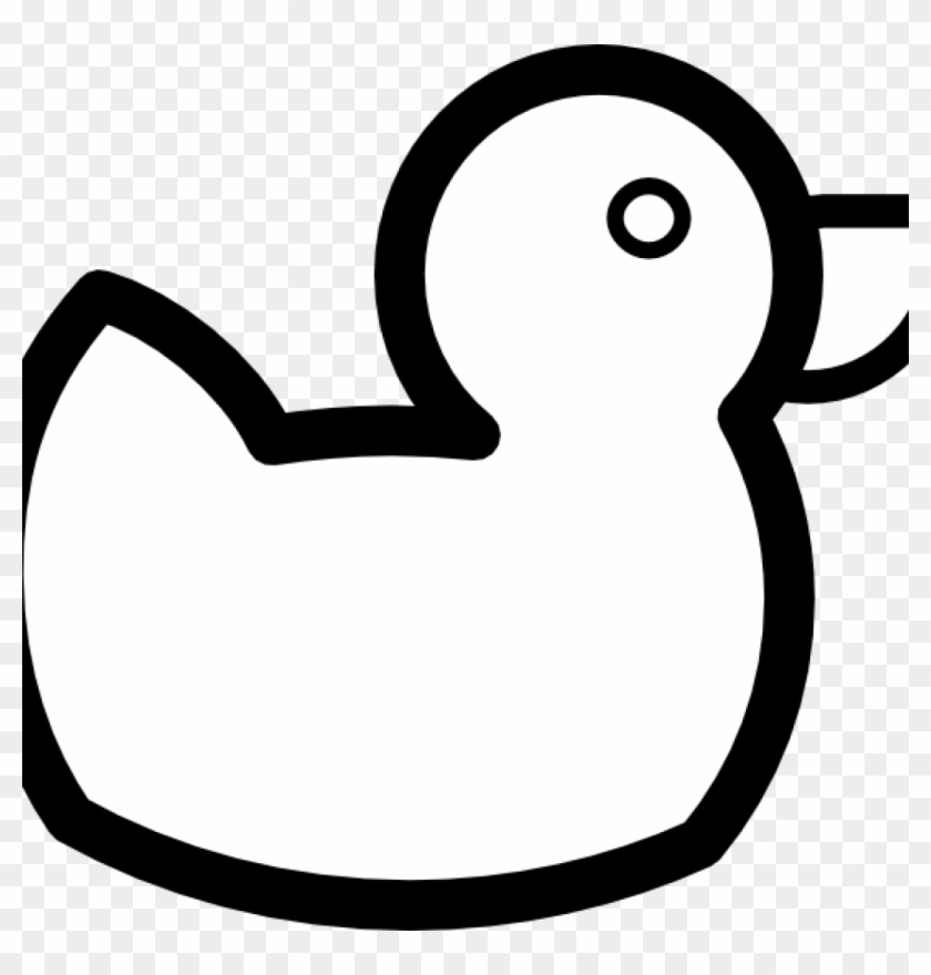 Duck Clipart Black And White Black White Duck Clip - Preschool Color Yellow Worksheets #271419