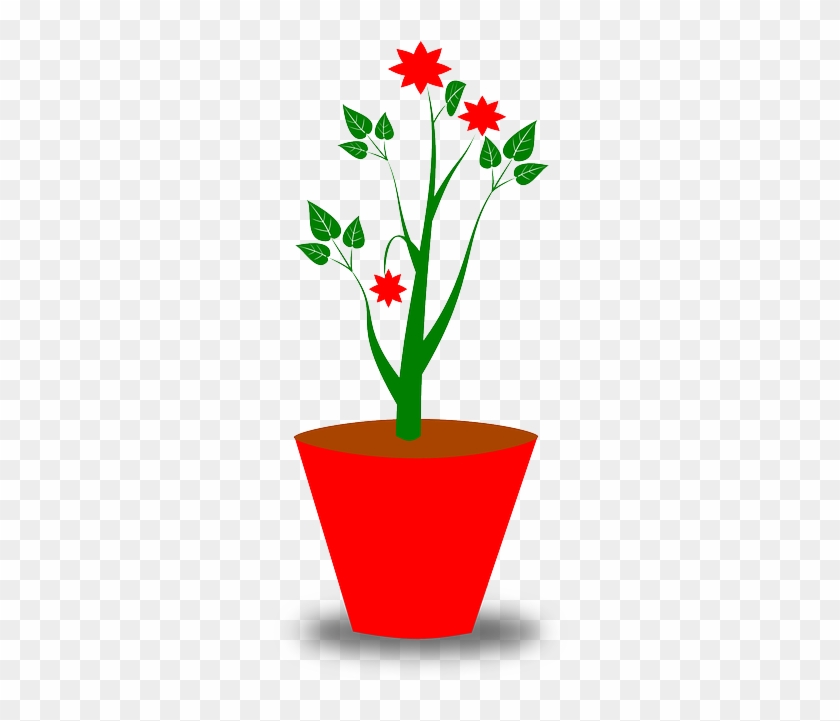 Decoration, Leaves, Plant, Pot, Red - Sometimes I Wet My Plants Sticker #271452