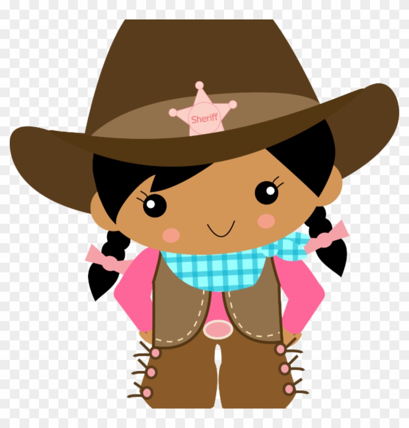 Cowgirl Clipart Cowboy E Cowgirl Minus Westerncowboy - Festa Country Desenho #271548