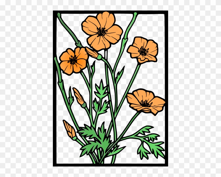 California Poppy Flower Clip Art #271552