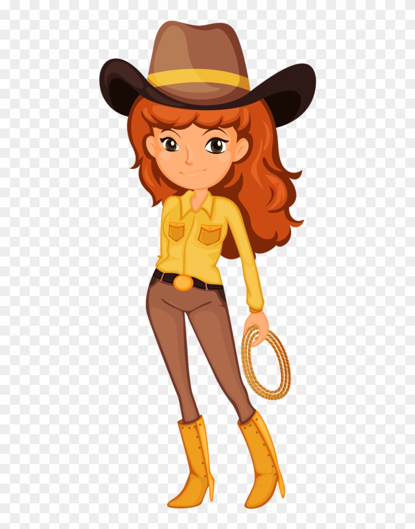 Cowboy E Cowgirl - Cartoon Cowgirl - Free Transparent PNG Clipart Images  Download