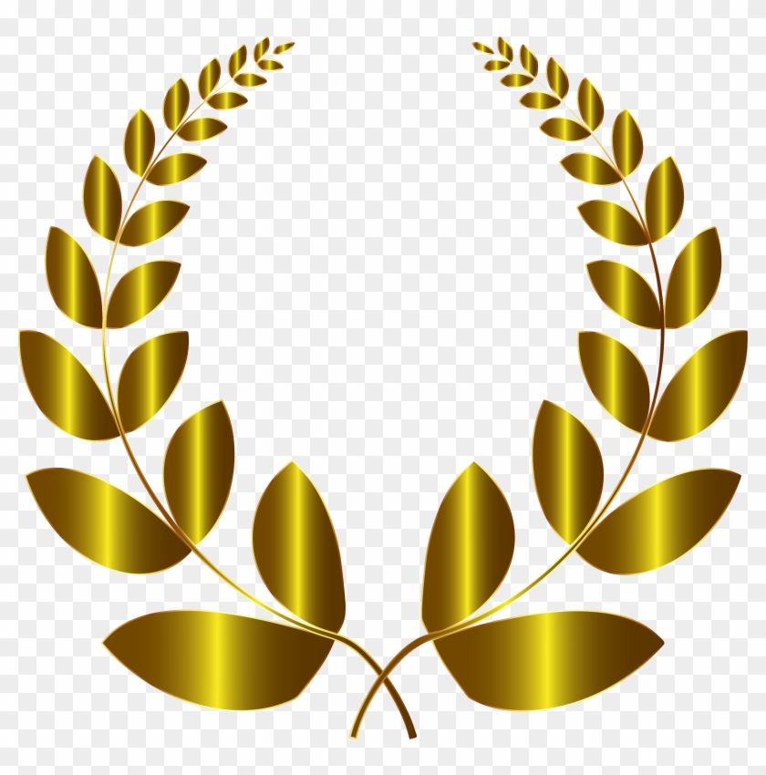 Gold Laurel Wreath 3 No Background - Laurel Wreath No Background #271636