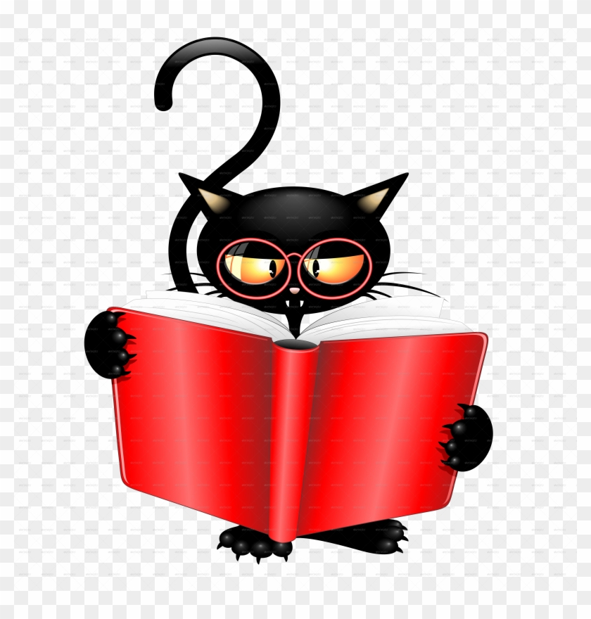 Cat Cartoon Back To School-jpg 2000 - Black Cat Book Characters #271804