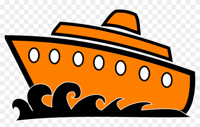 Cruise Ship Clip Art Profile School - Orange Ship Clipart #271805