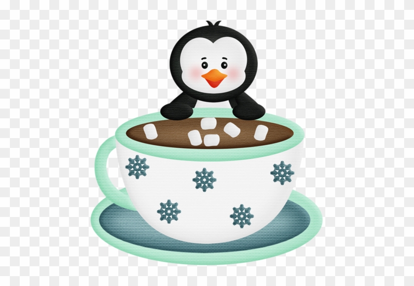 Penguin With Hot Chocolate Hot Chocolate And Coffee - Hot Chocolate With Marshmallows Clip Art #271825