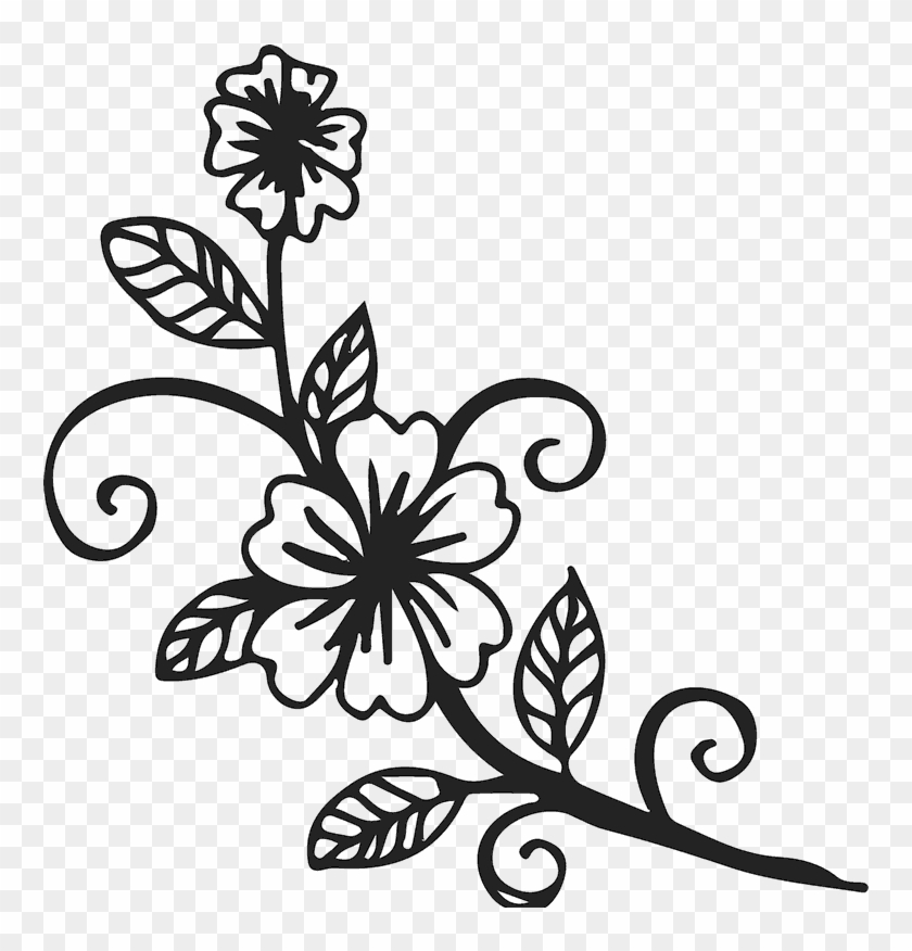 Blooming Flowers On Vine Rubber Stamp - Flower #271839