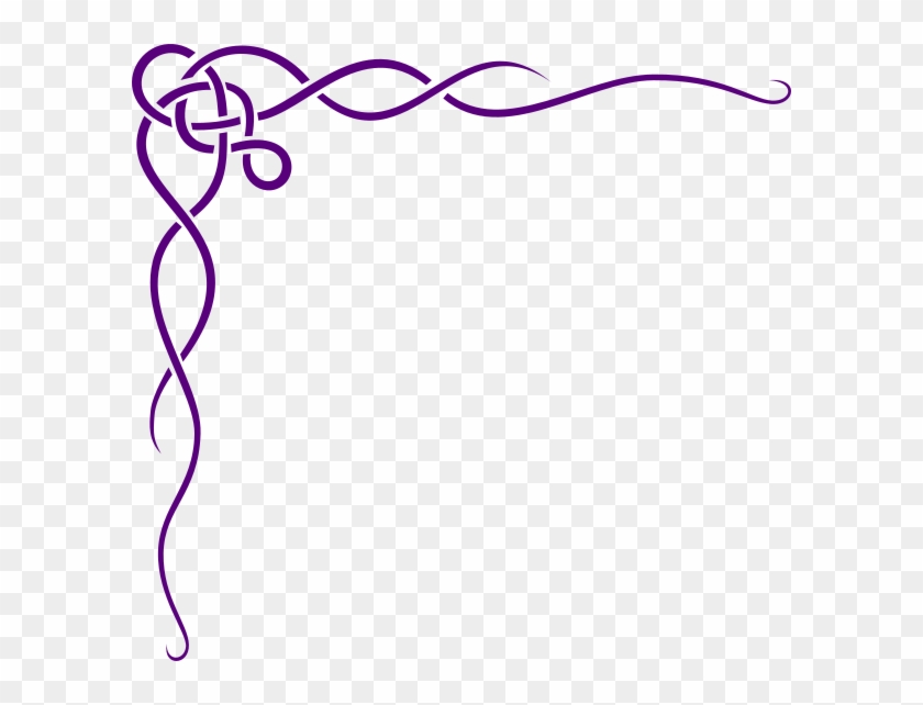 Purple Vine No Leaves Clip Art At Clker - Corner Designs For Pages #271883