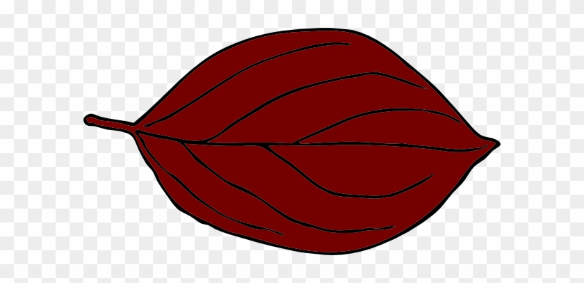 Dark Red Oval Leaf Clip Art - Dark Red Oval Leaf Clip Art #271912